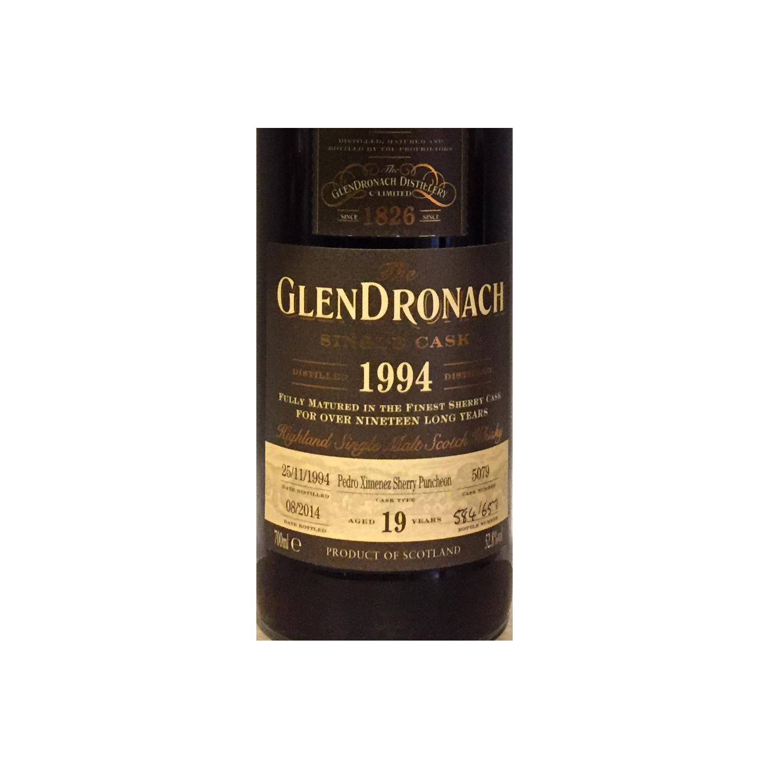 GlenDronach Single Cask 1994 19 Years Single Malt Whisky 2