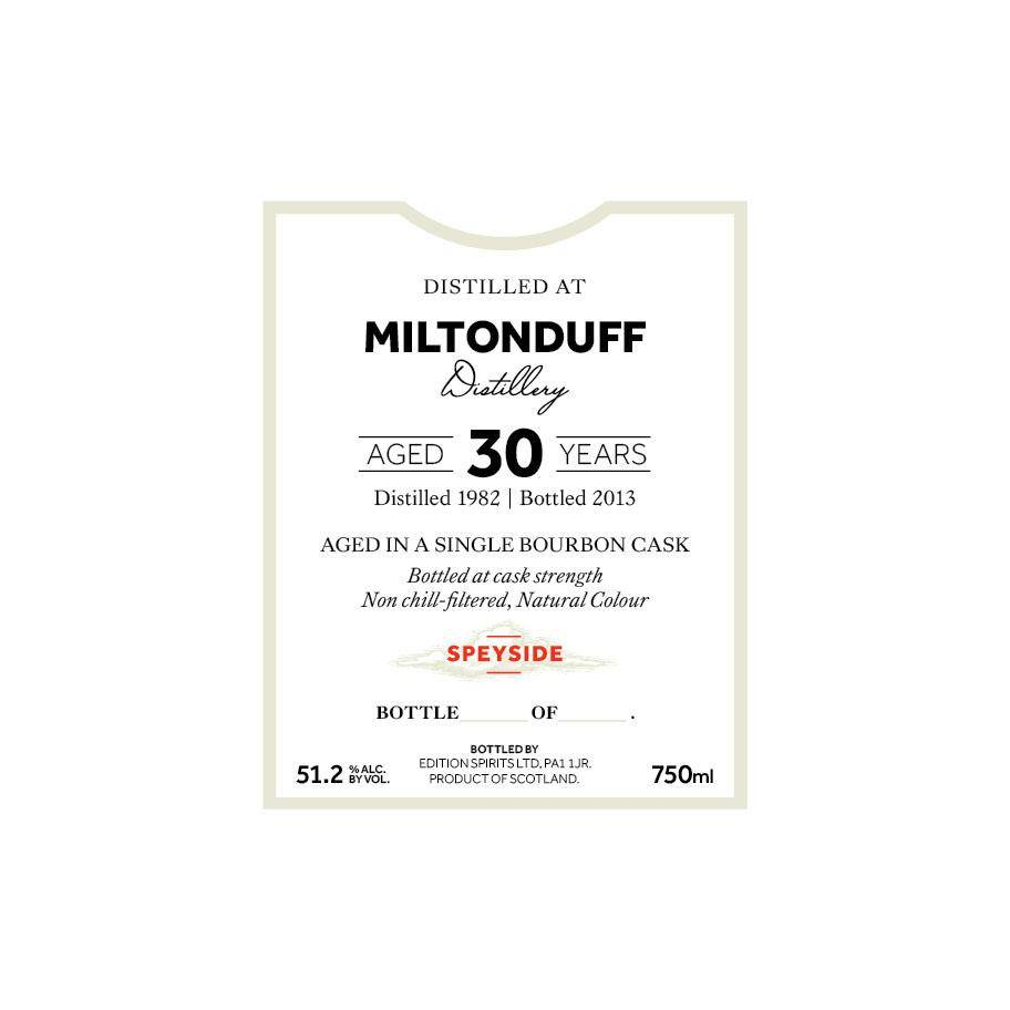 Miltonduff The First Editions 1982 30 Years Single Malt Whisky 2