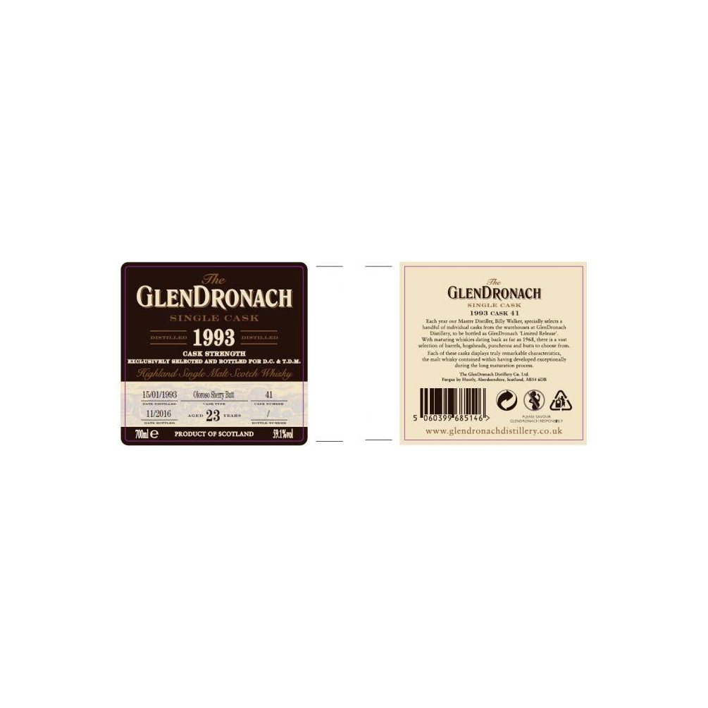 GlenDronach Single Cask 1993 23 Years Single Malt Whisky 3