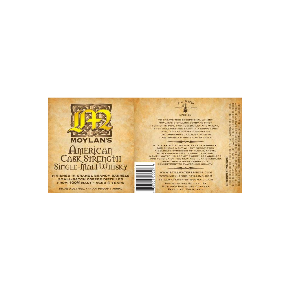 Moylan's American Cask Strength Single-Malt Whisky 2