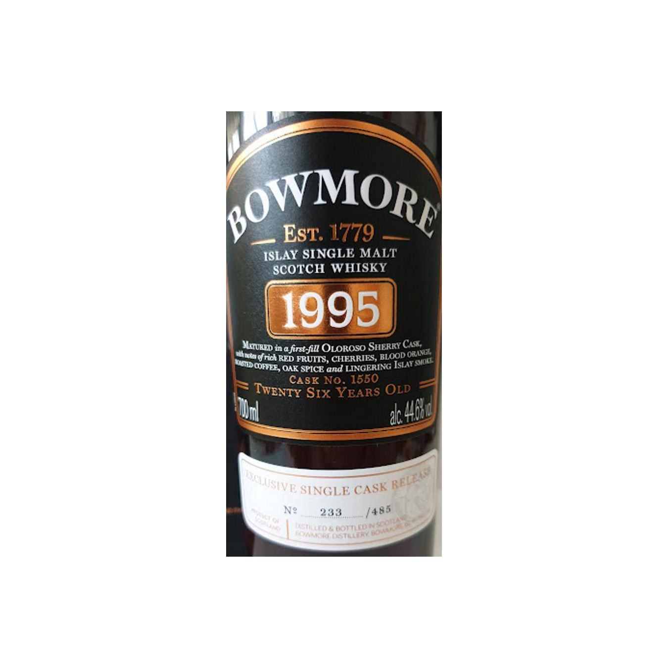 Bowmore 1995 26 Years Single Malt Whisky 2