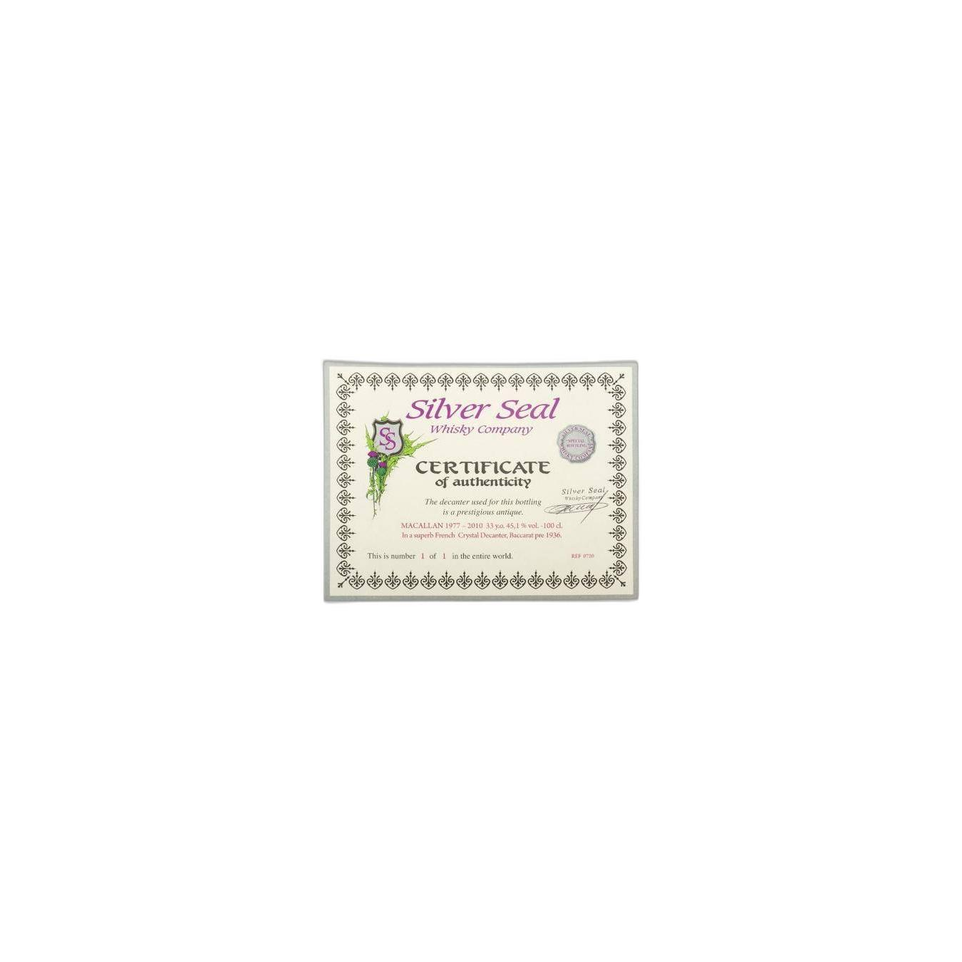 The Macallan 1977 33 Years Single Malt Whisky