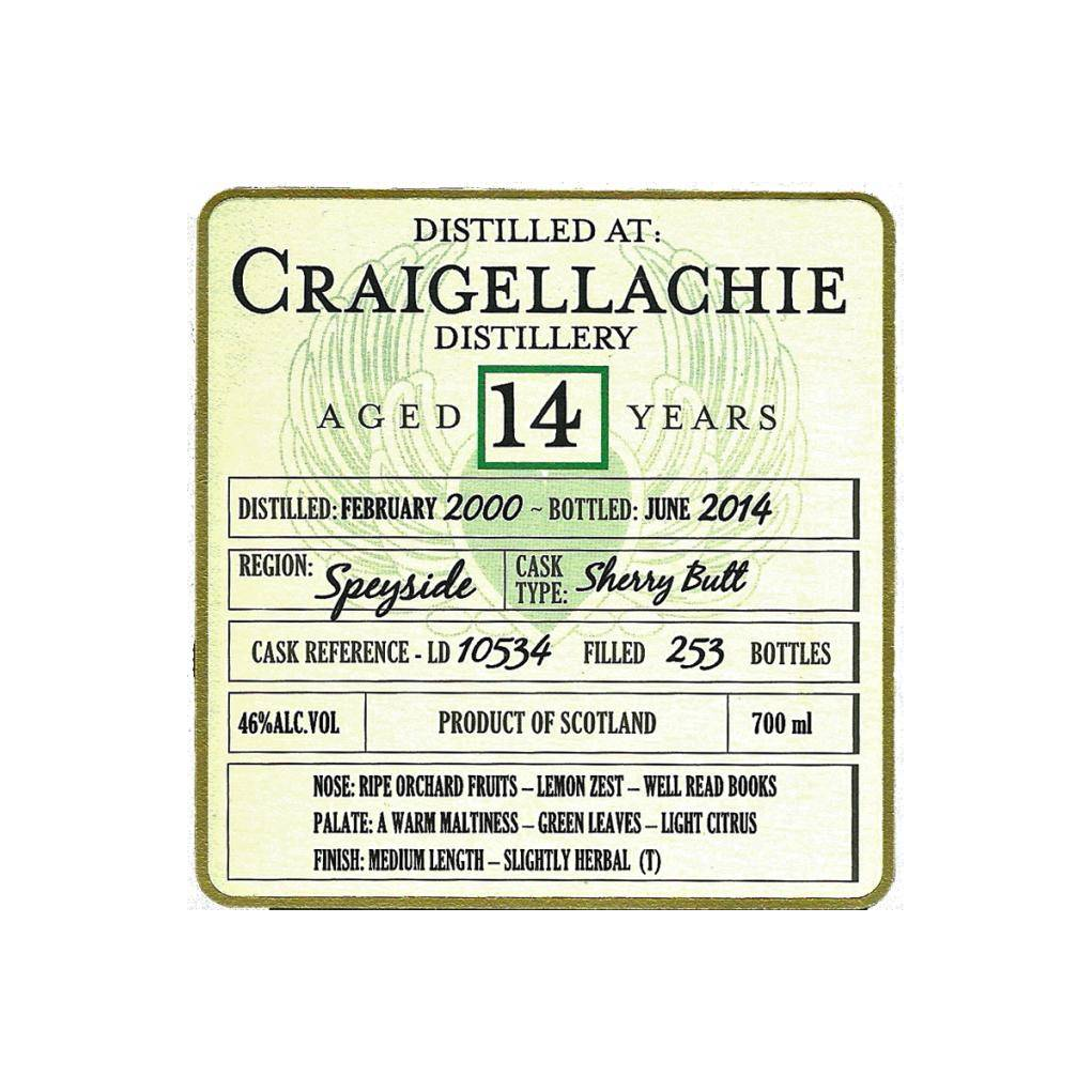 Craigellachie 2000 14 Years Single Malt Whisky