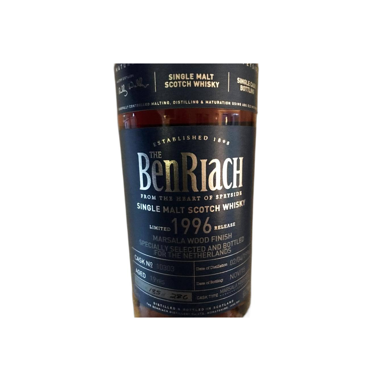 BenRiach Individual Cask Bottling 1996 19 Years Single Malt Whisky 2