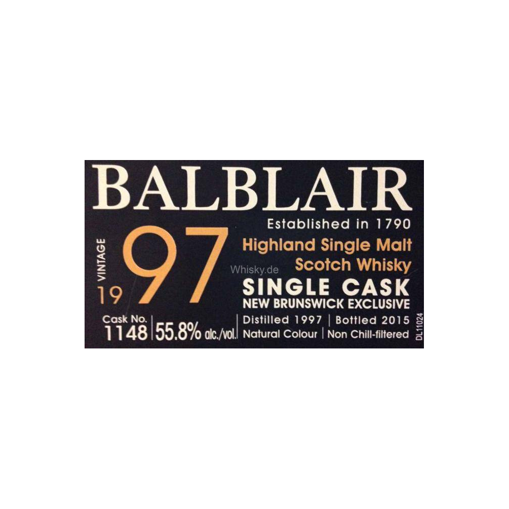 Balblair Single Cask 1997 18 Years Single Malt Whisky