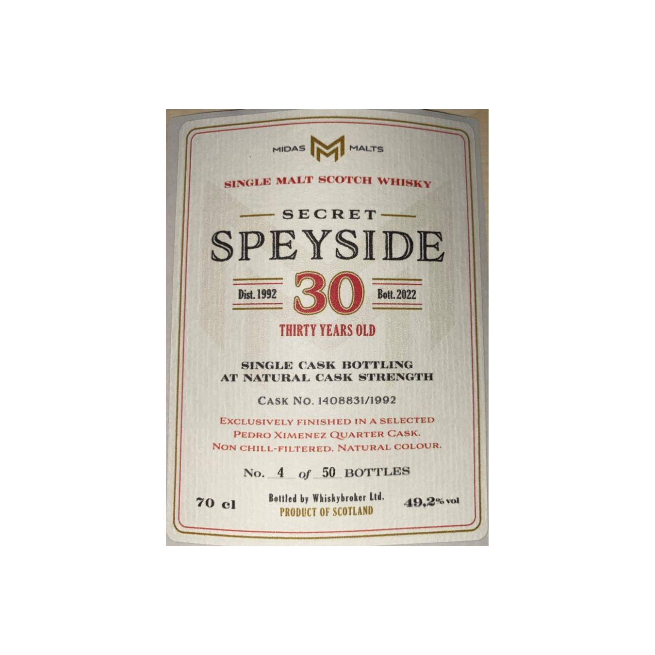 Secret Speyside 1992 WhB 2