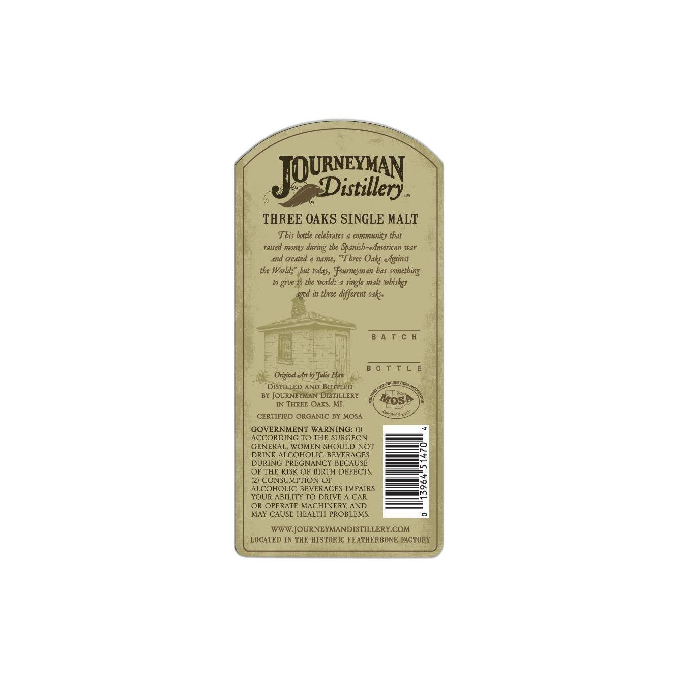 Journeyman Distillery Three Oaks Single Malt 2