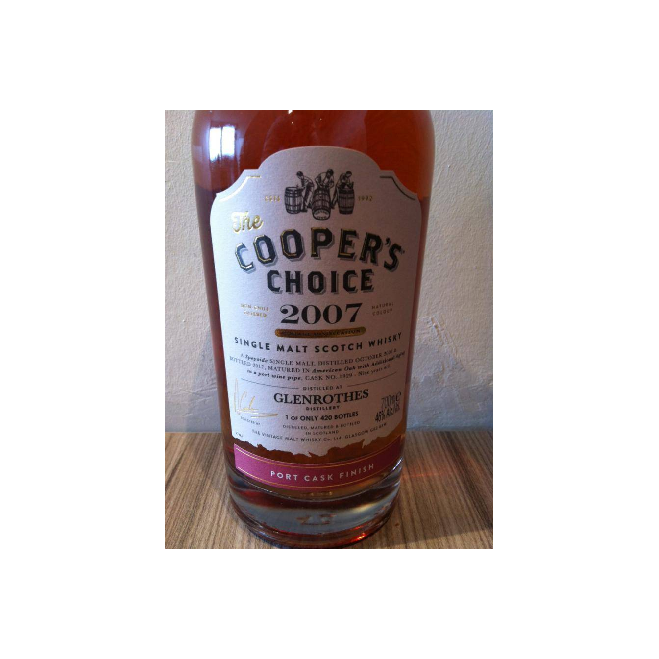 The Glenrothes The Cooper's Choice 2007 9 Years Single Malt Whisky 3