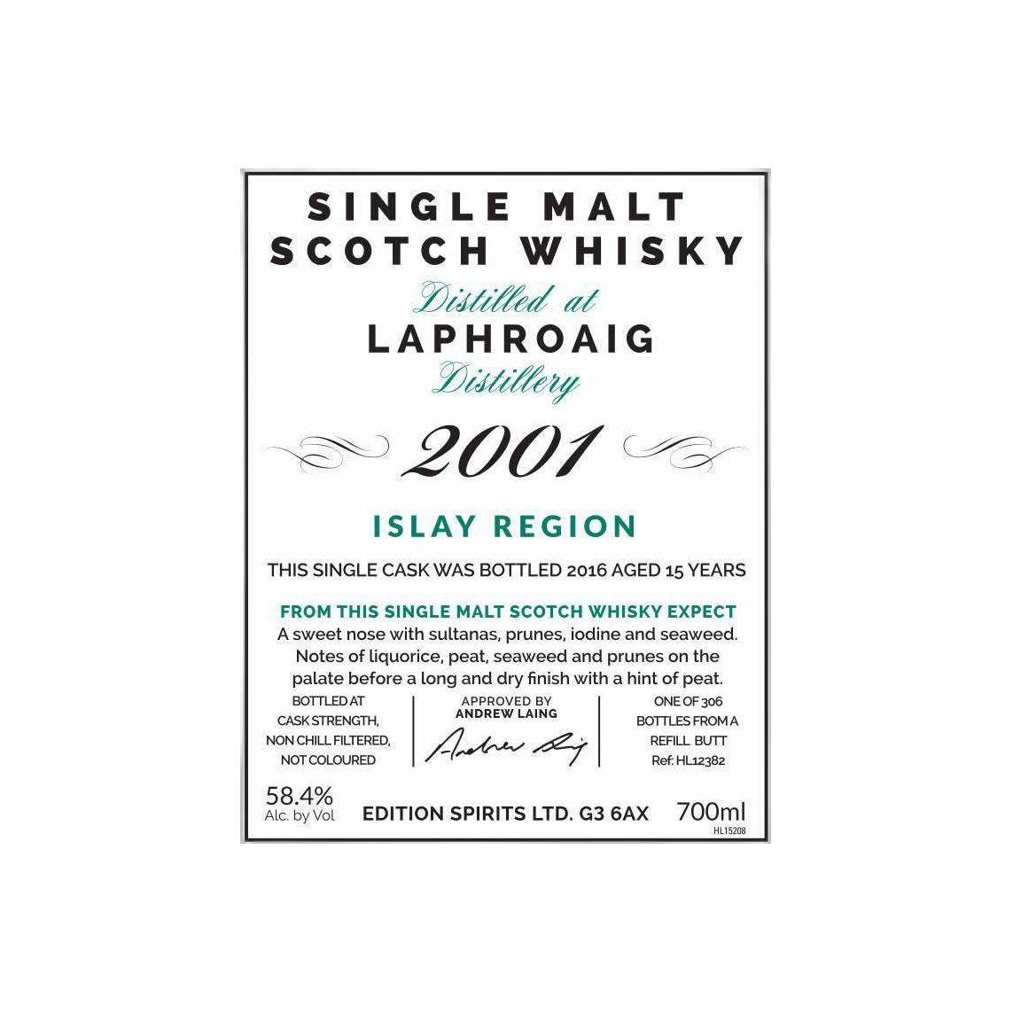 Laphroaig The First Editions 2001 15 Years Single Malt Whisky 2