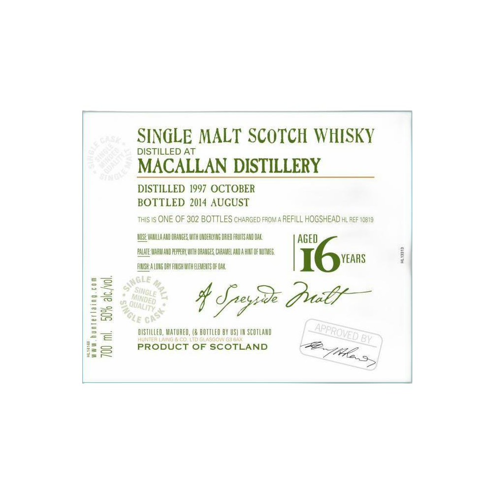 The Macallan Old Malt Cask 1997 16 Years Single Malt Whisky 2