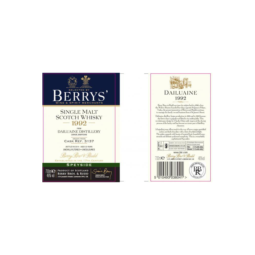 Dailuaine 1992 22 Years Single Malt Whisky