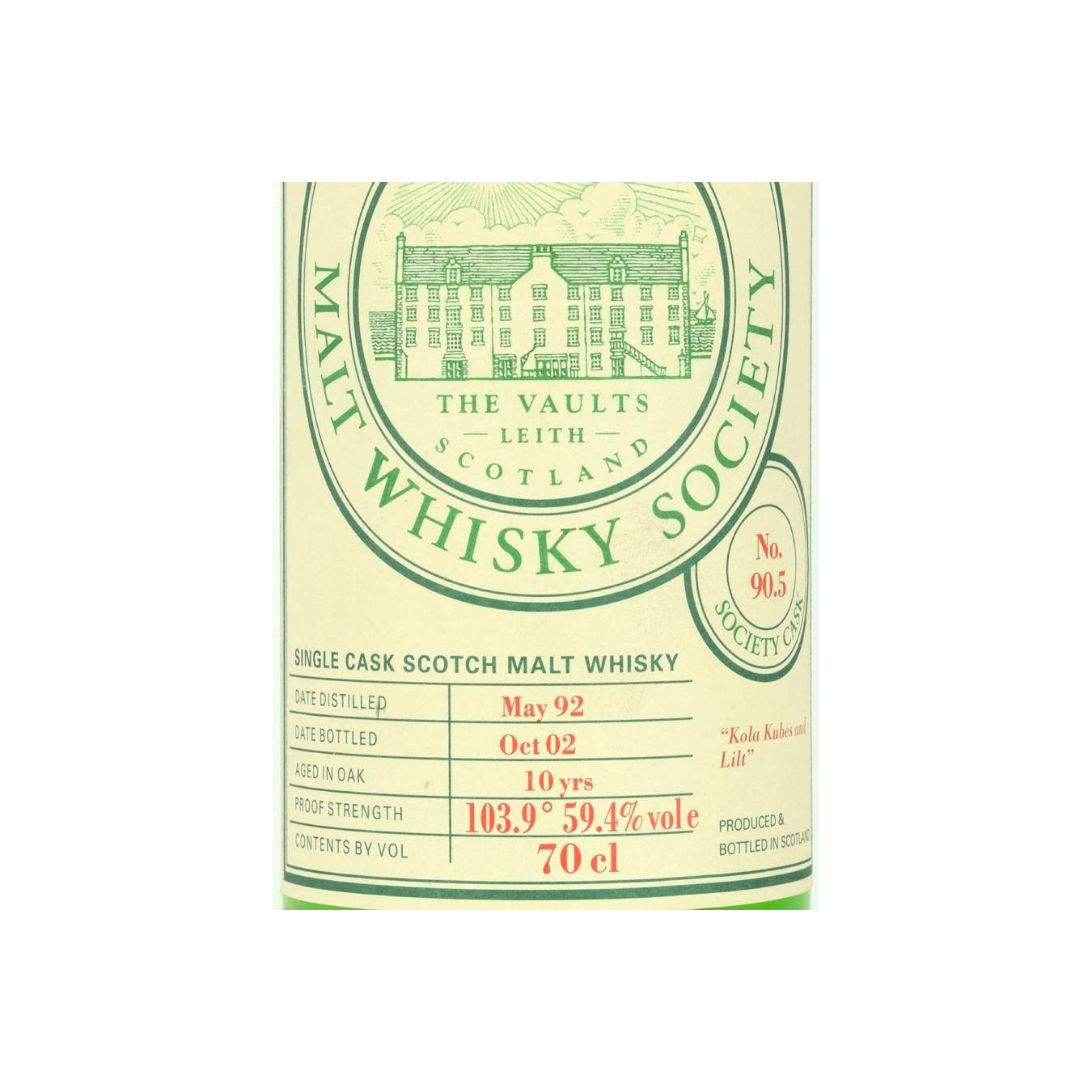 The Scotch Malt Whisky Society 1992 10 Years Single Malt Whisky 2