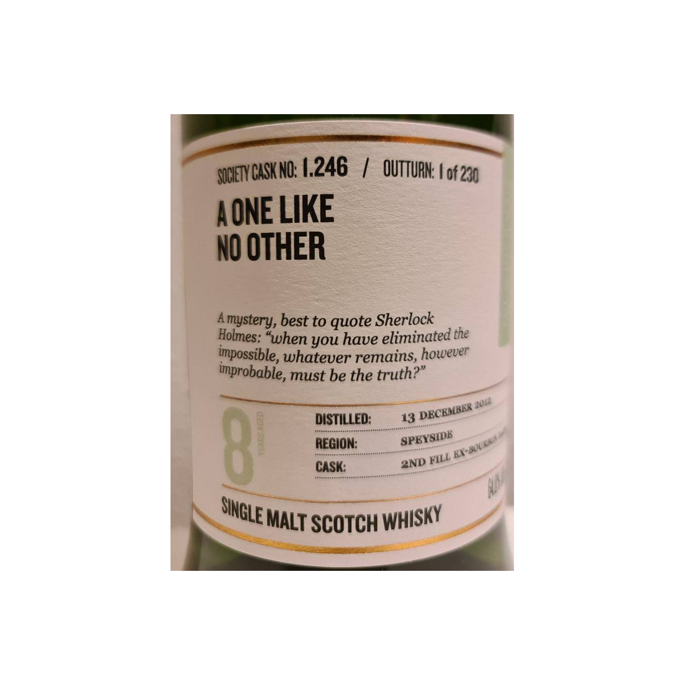 The Scotch Malt Whisky Society 2012 8 Years Single Malt Whisky 2