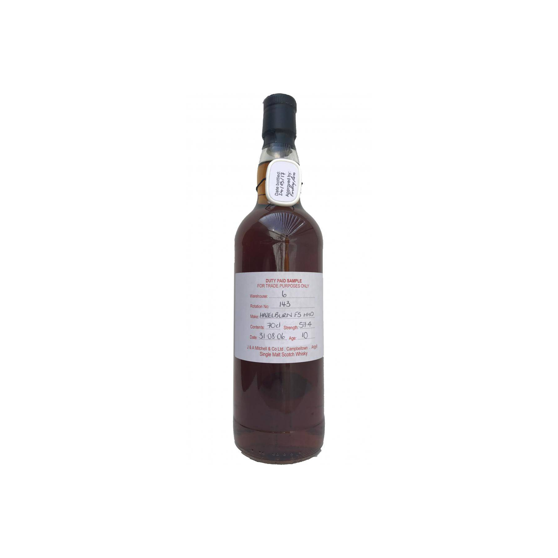 Hazelburn Duty Paid Sample - For Trade Purposes Only 2006 10 Years Single Malt Whisky
