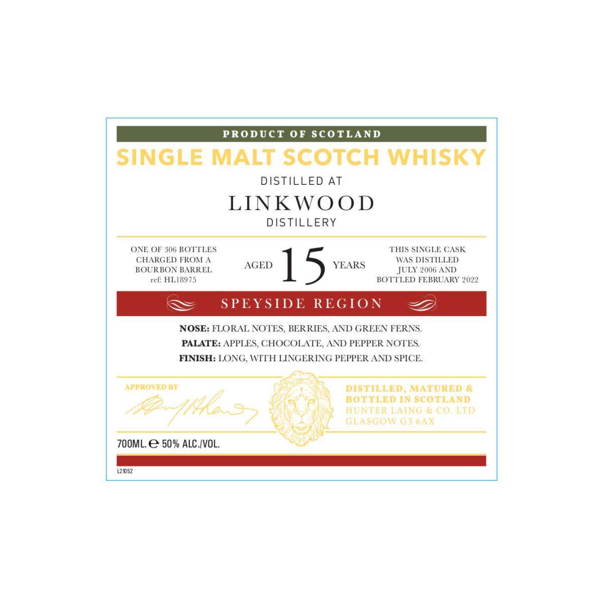 Linkwood Old Malt Cask 2006 15 Years Single Malt Whisky