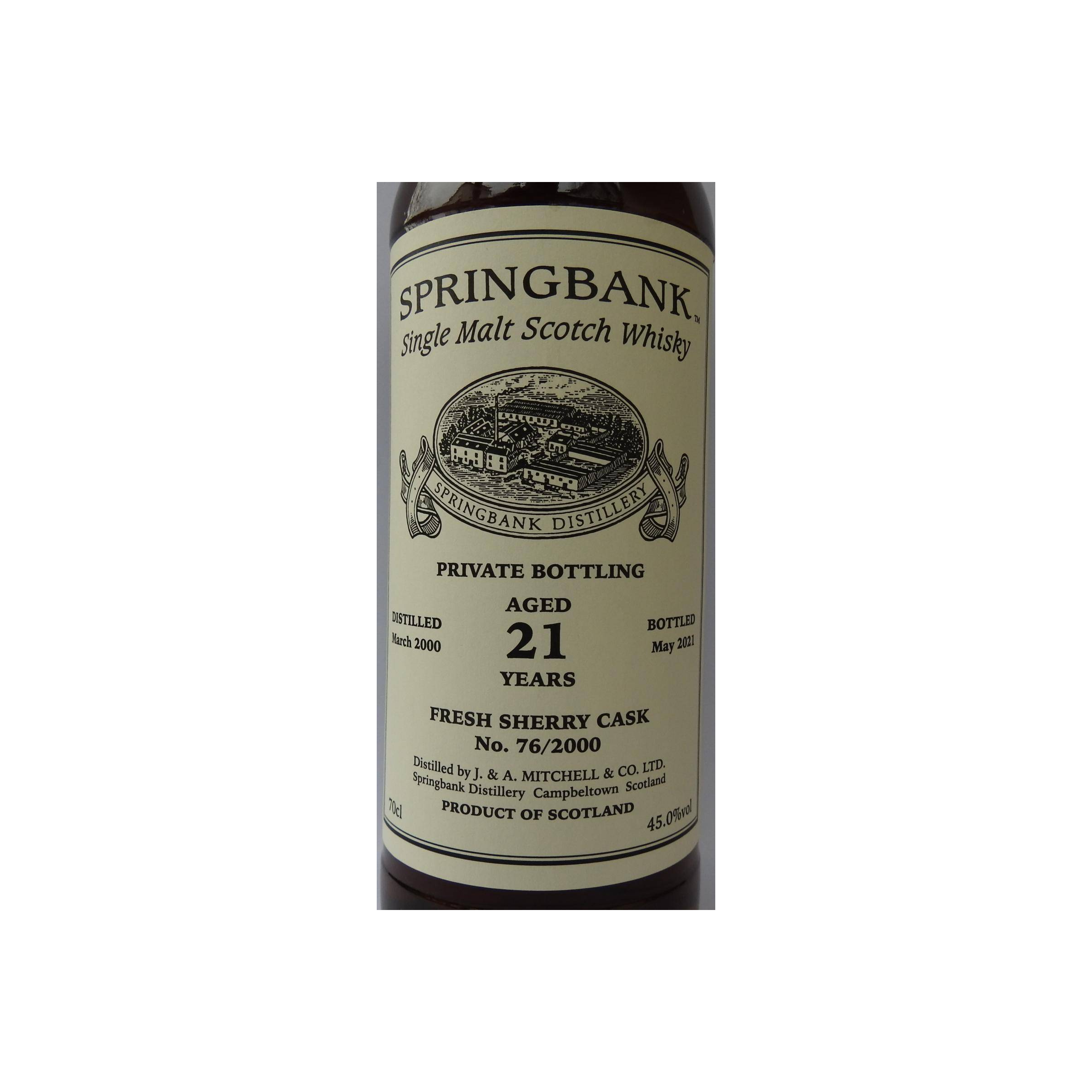 Springbank Private Bottling 2000 21 Years Single Malt Whisky 2