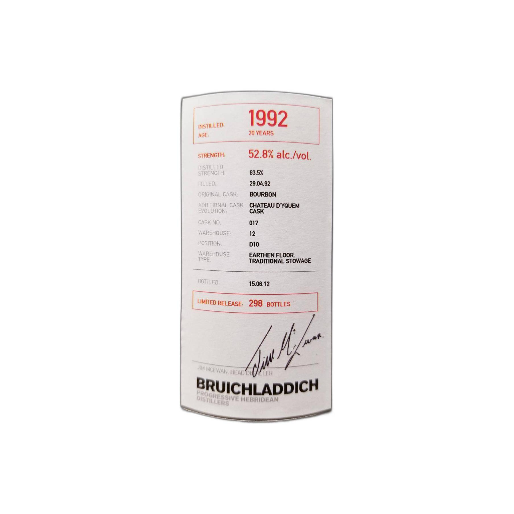 Bruichladdich 1992 20 Years Single Malt Whisky 3