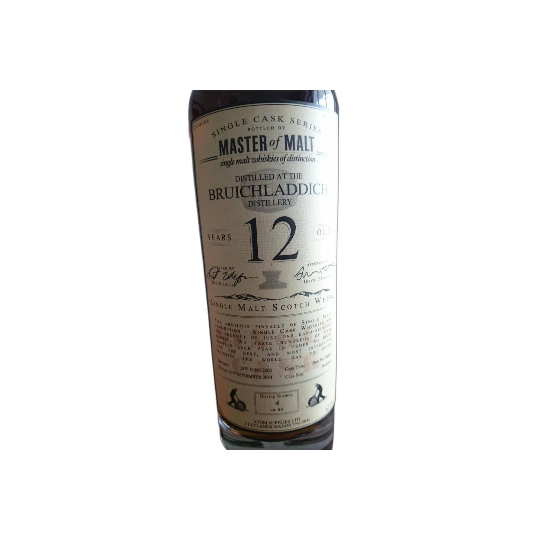 Bruichladdich Single Cask 2002 12 Years Single Malt Whisky 2