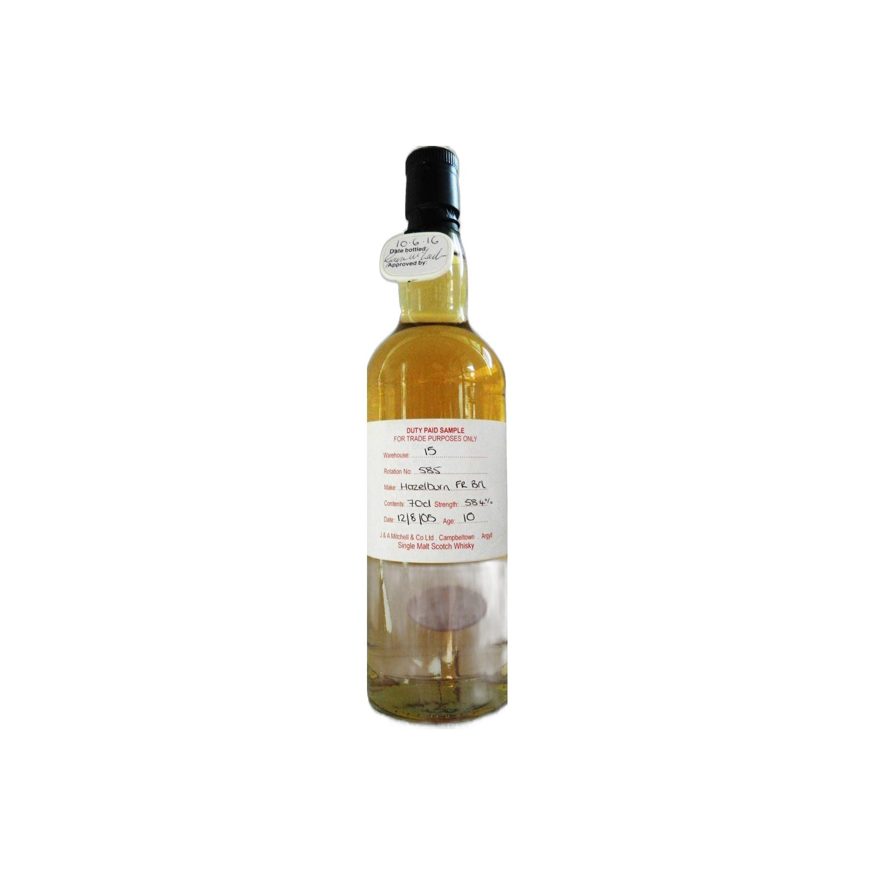 Hazelburn Duty Paid Sample - For Trade Purposes Only 2005 10 Years Single Malt Whisky