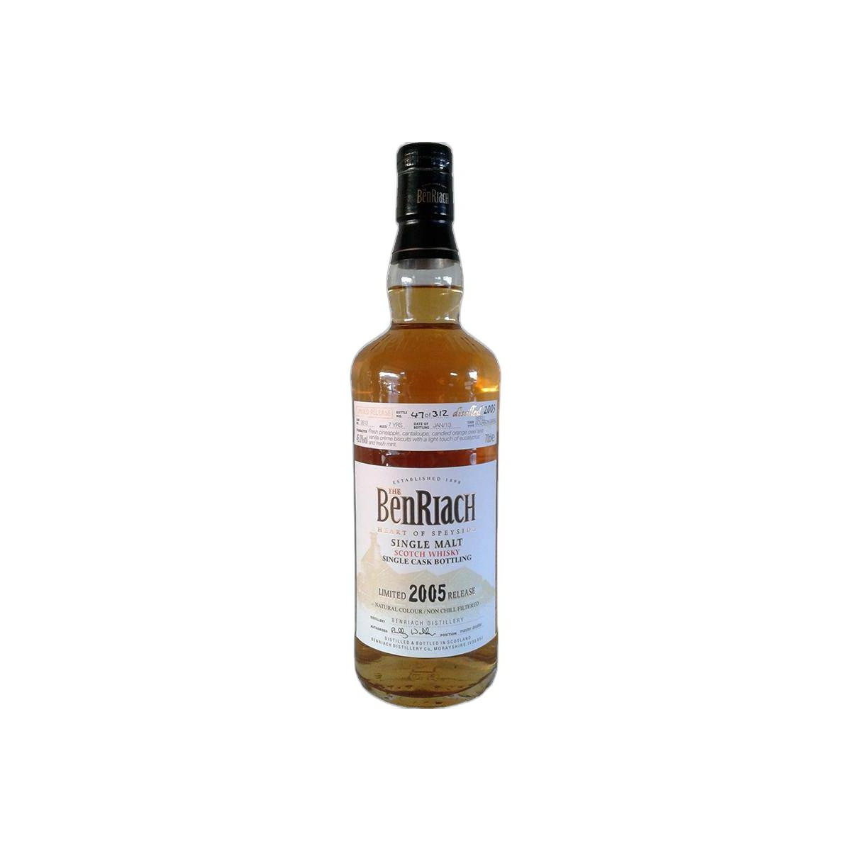 BenRiach Individual Cask Bottling 2005 7 Years Single Malt Whisky