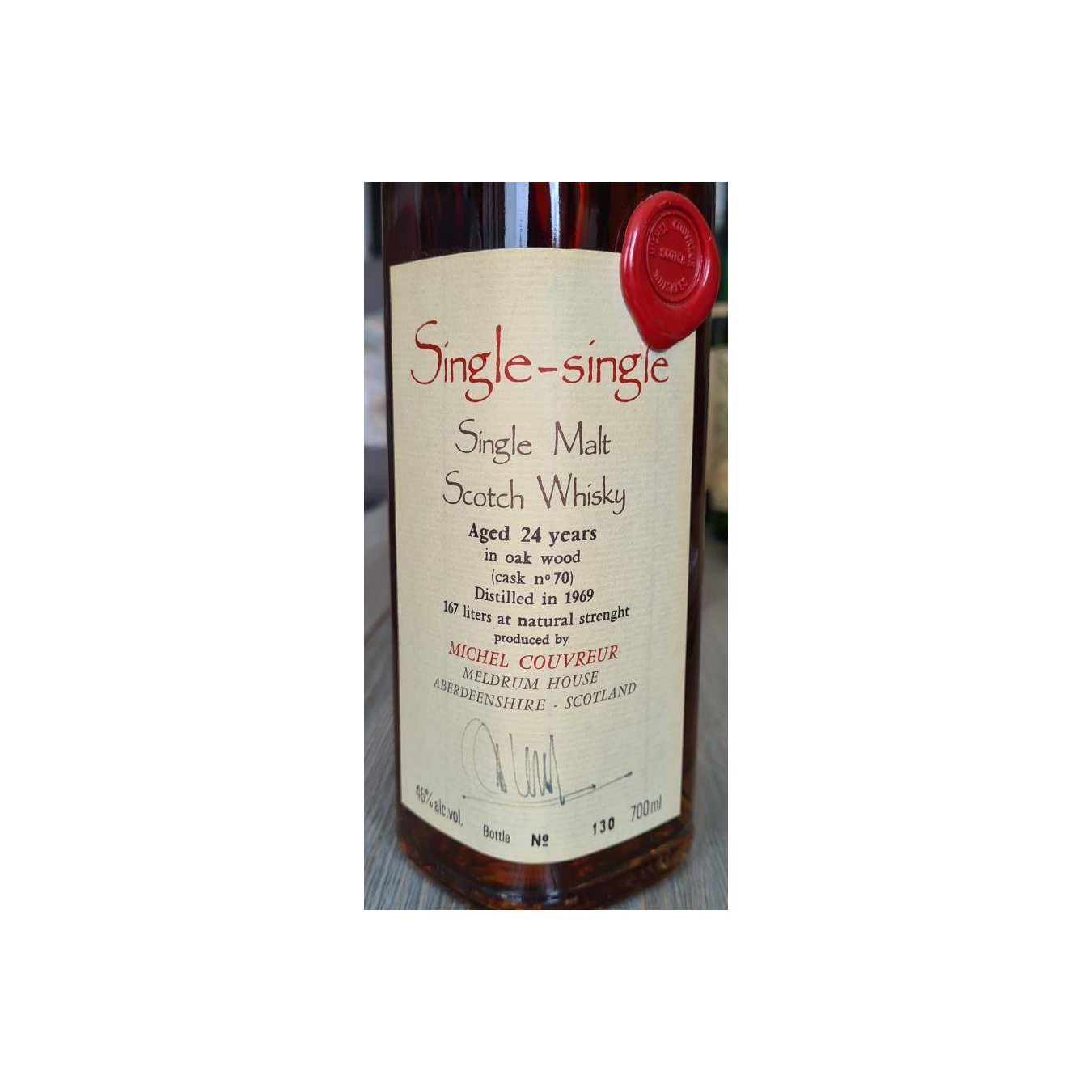 Michel Couvreur 1969 24 Years Single Malt Whisky 2