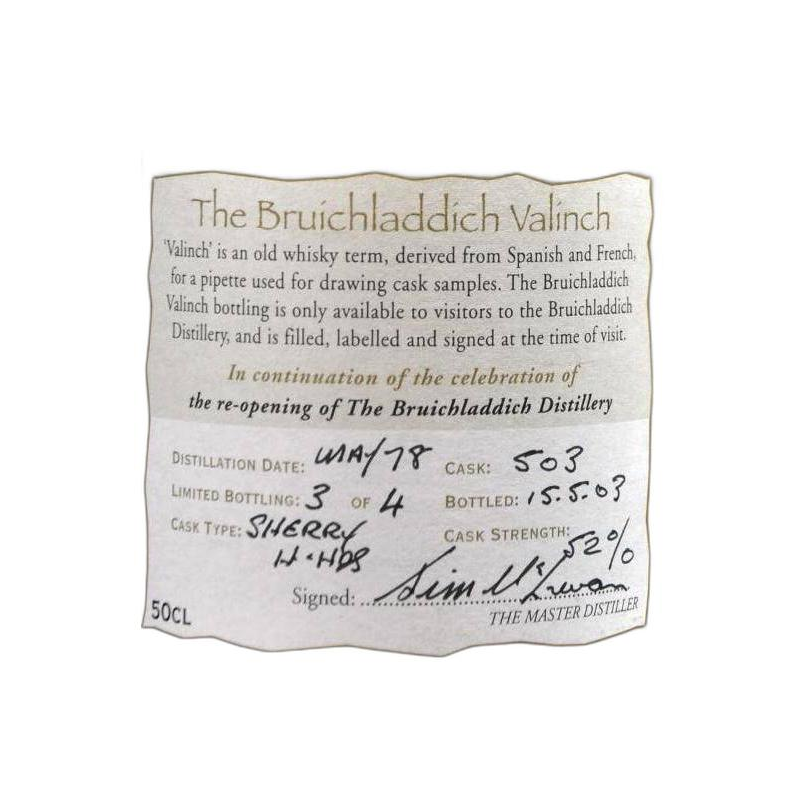 Bruichladdich 1978 25 Years Single Malt Whisky 2