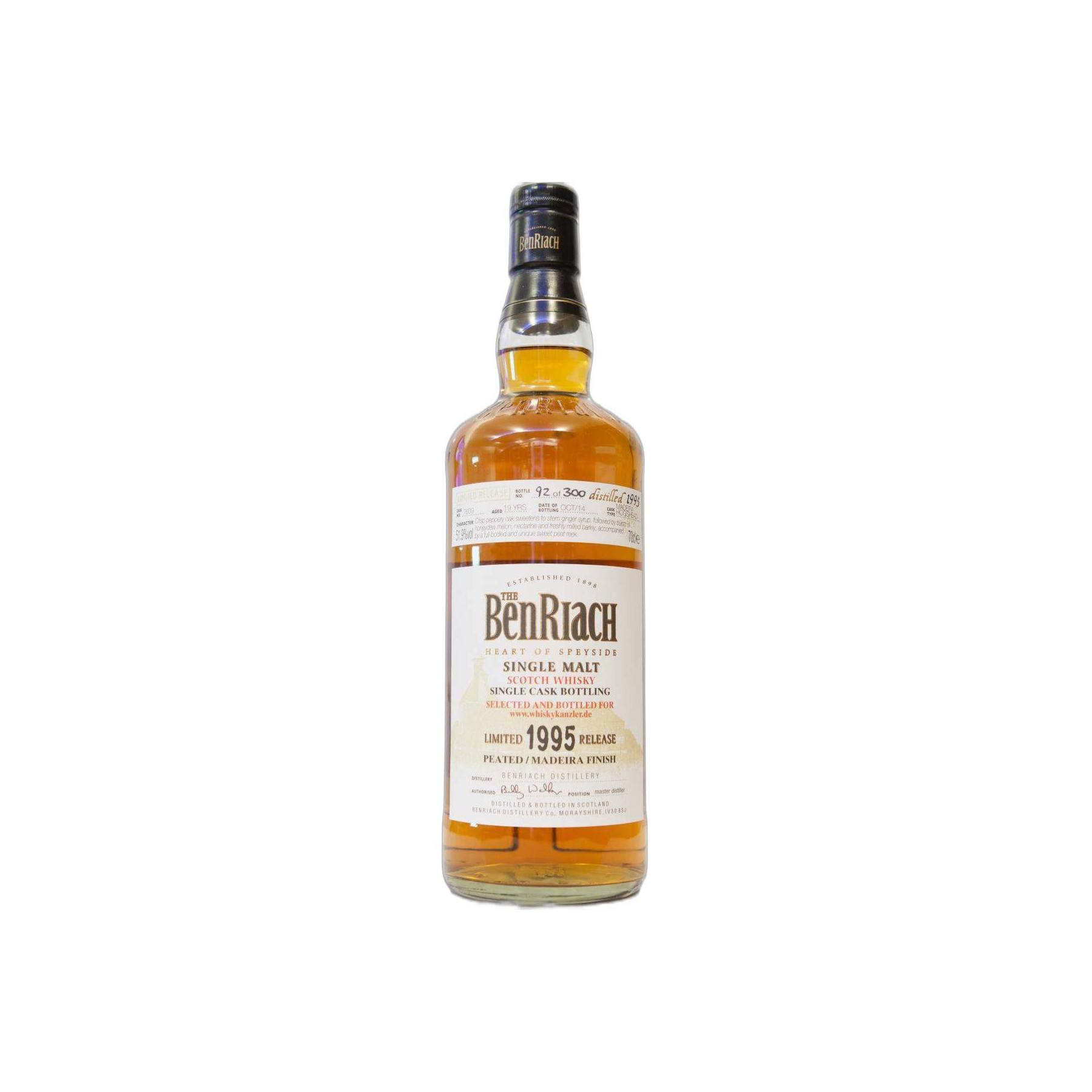 BenRiach Individual Cask Bottling 1995 19 Years Single Malt Whisky