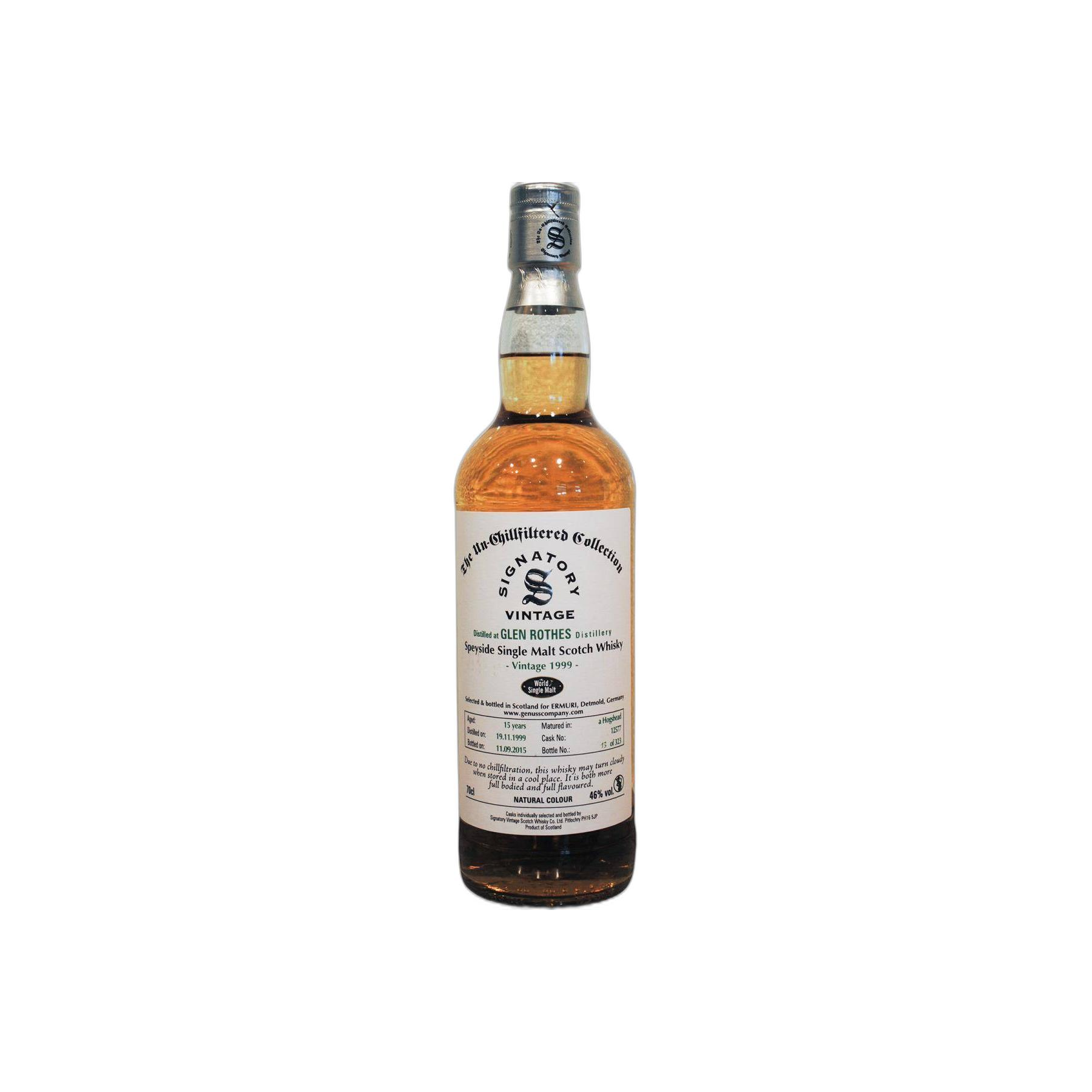 The Glenrothes The Un-Chillfiltered Collection 1999 15 Years Single Malt Whisky