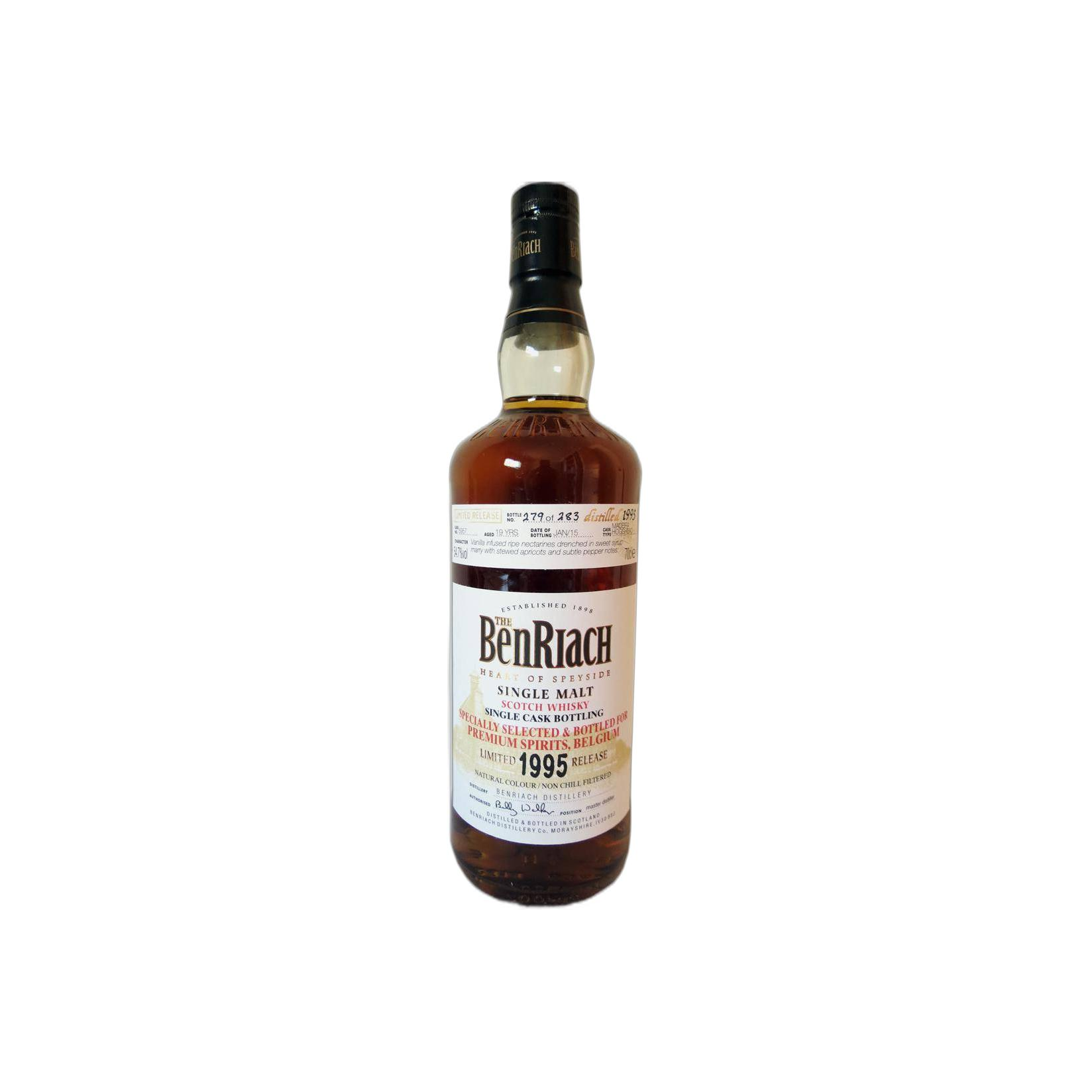 BenRiach Individual Cask Bottling 1995 19 Years Single Malt Whisky