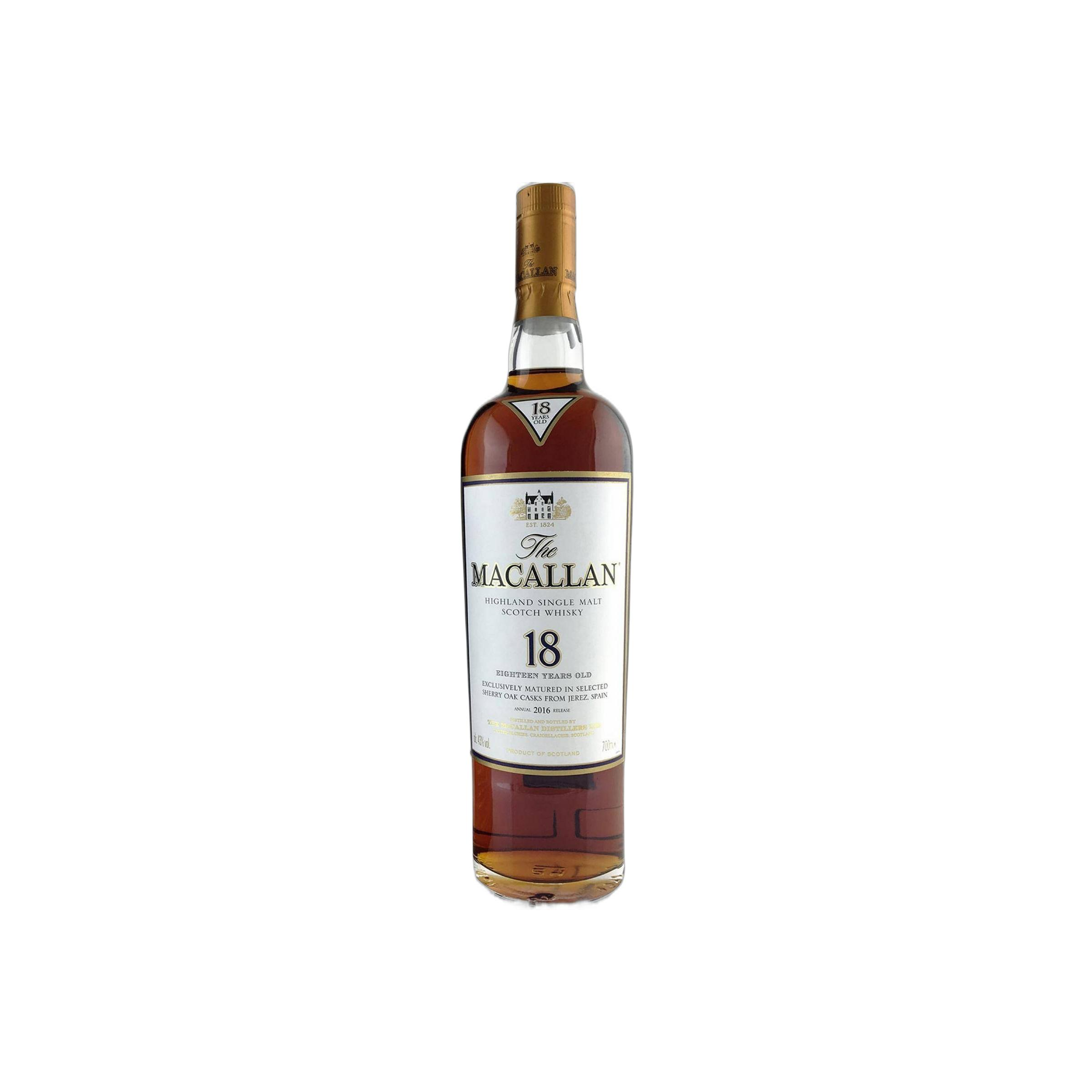 The Macallan Sherry Cask 18 Years Single Malt Whisky