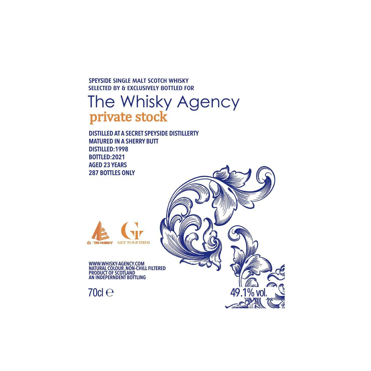 The Whisky Agency 1998 23 Years Single Malt Whisky 2