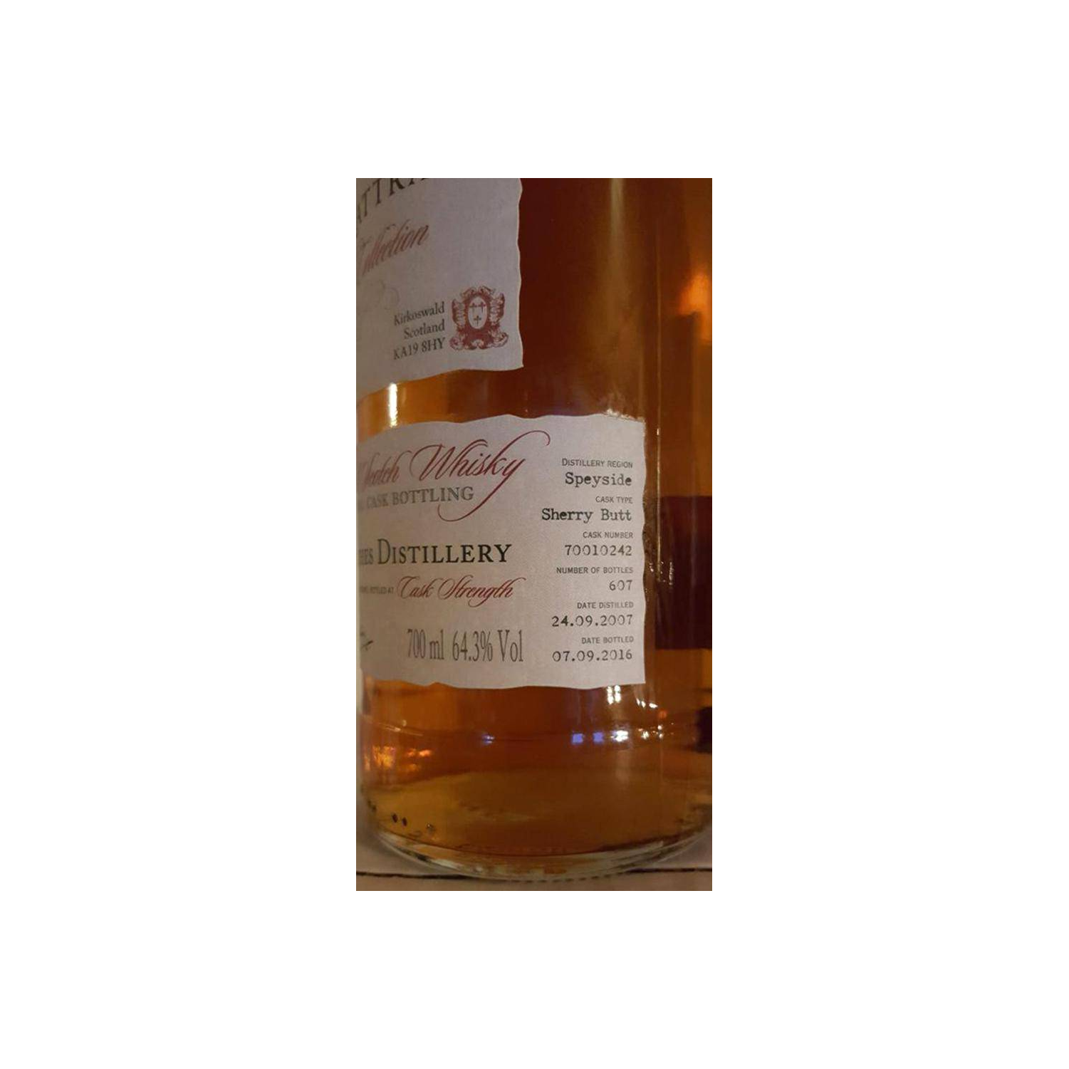 The Glenrothes Individual Cask Bottling 2007 8 Years Single Malt Whisky 3
