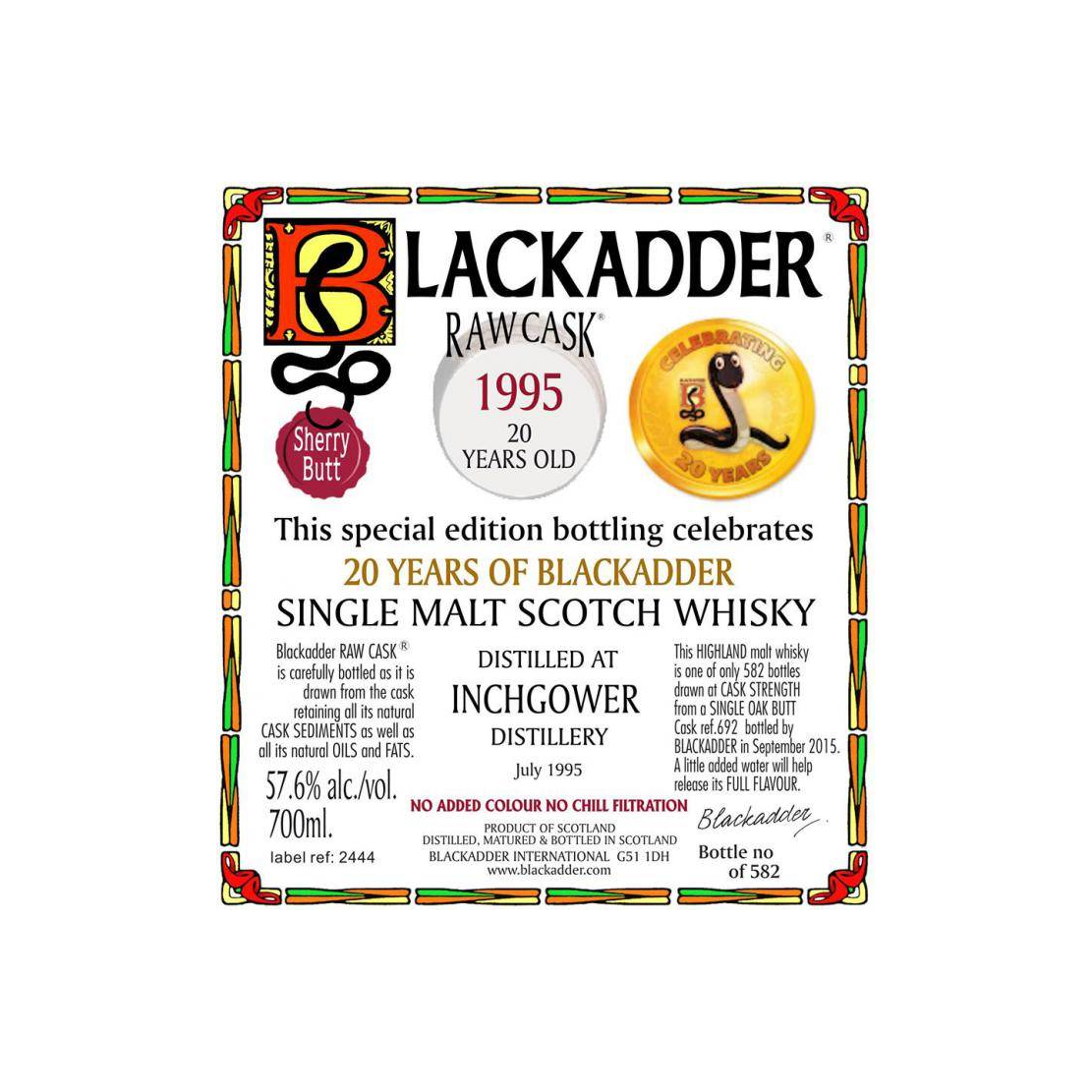 Inchgower Raw Cask 1995 20 Years Single Malt Whisky