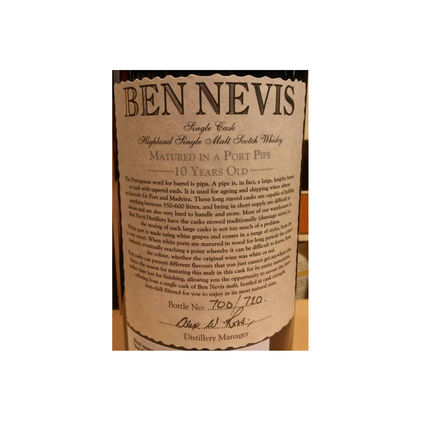 Ben Nevis Single Cask 2002 10 Years Single Malt Whisky 2