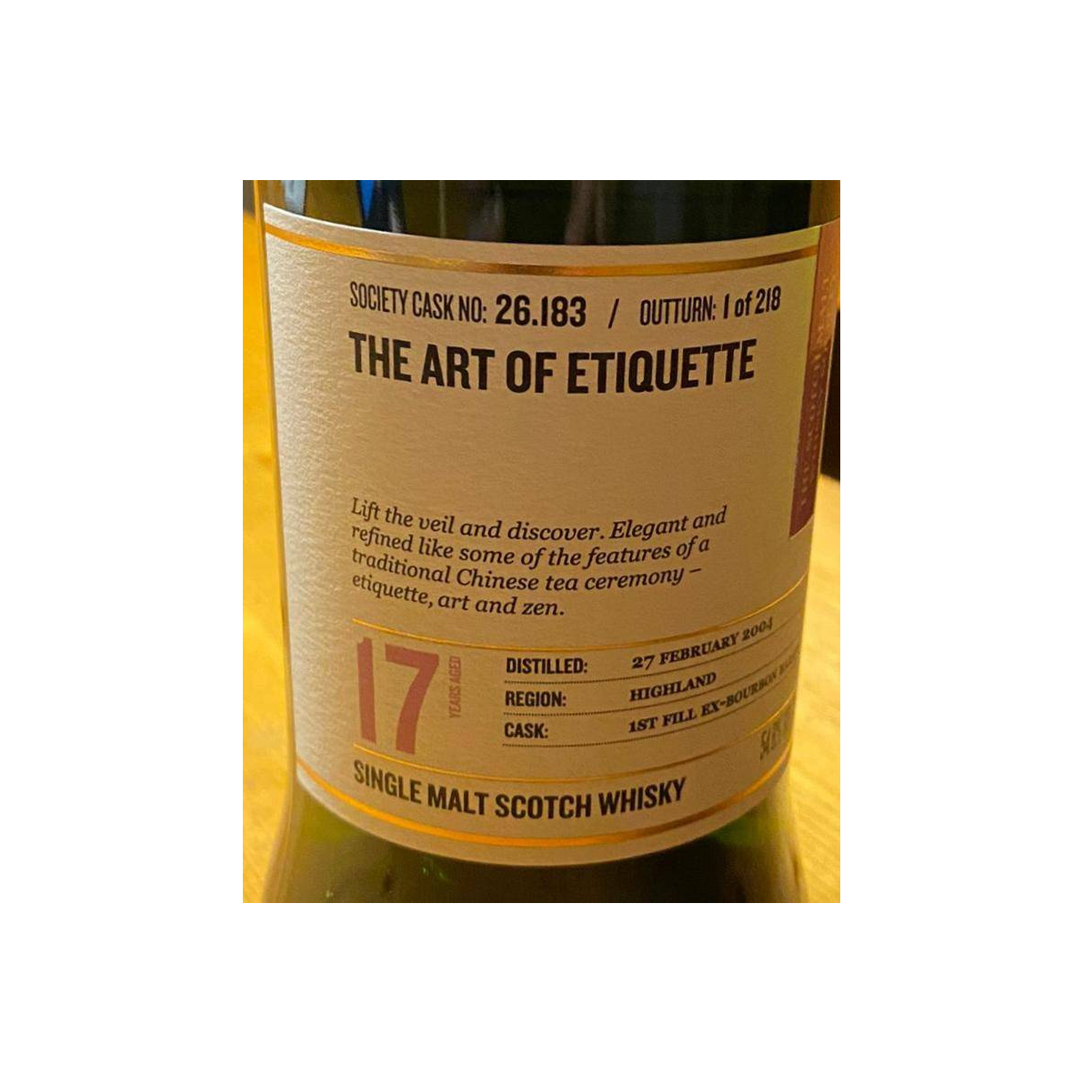 The Scotch Malt Whisky Society 2004 17 Years Single Malt Whisky 2