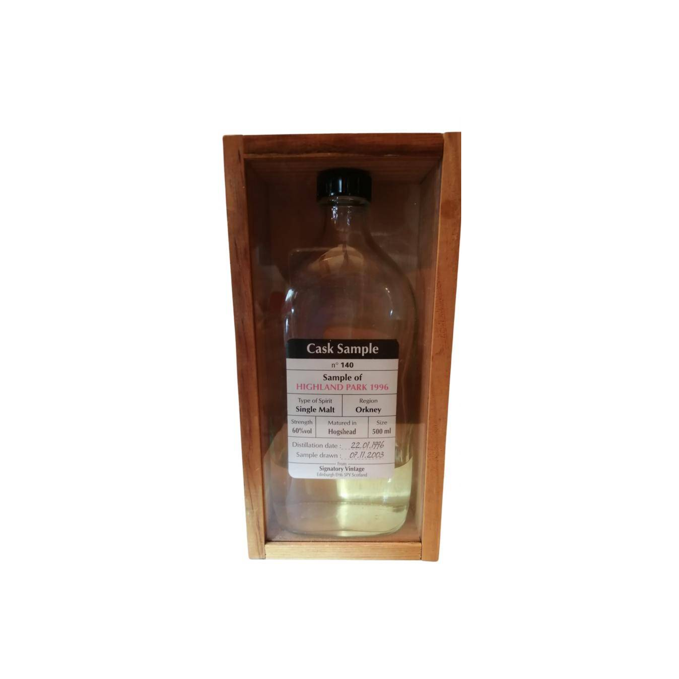Highland Park 1996 7 Years Single Malt Whisky