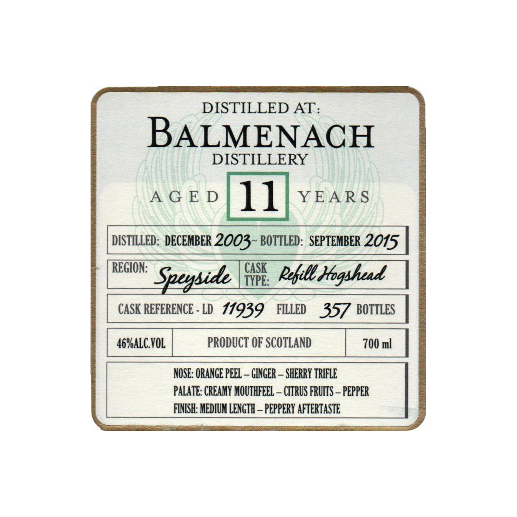 Balmenach 2003 11 Years Single Malt Whisky 2