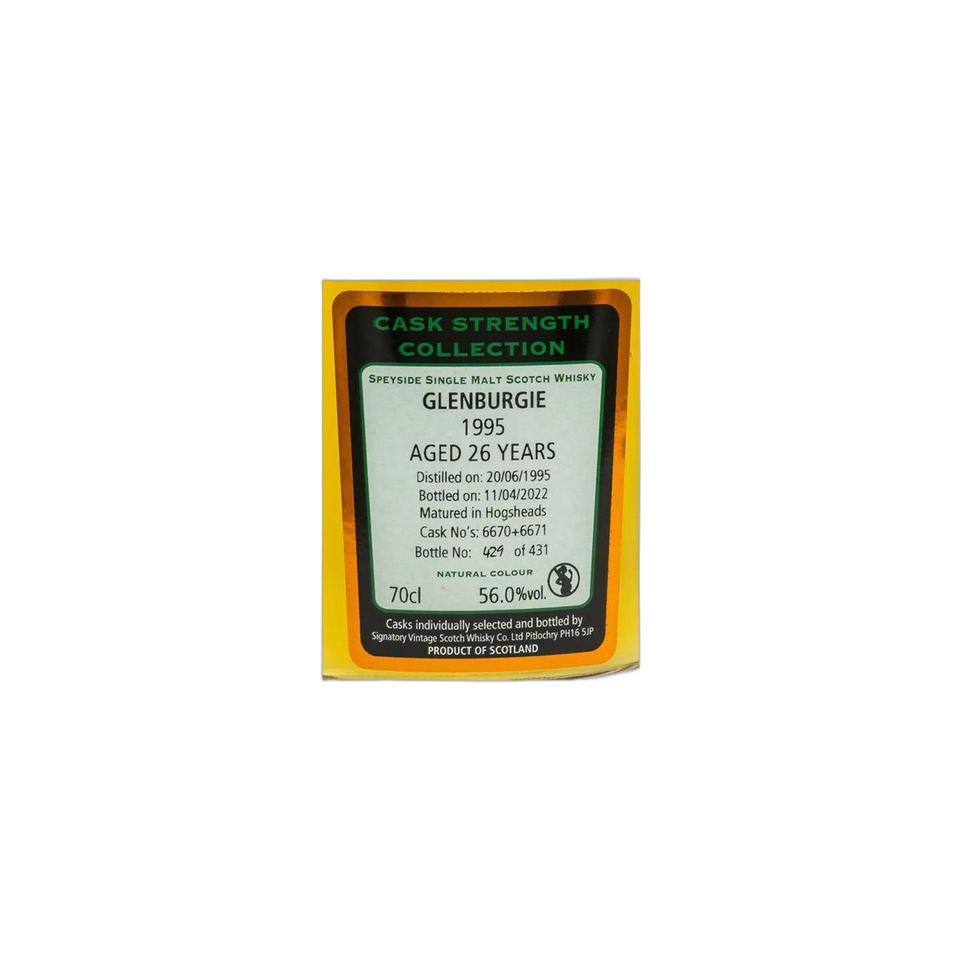 Glenburgie Cask Strength Collection 1995 26 Years Single Malt Whisky 3