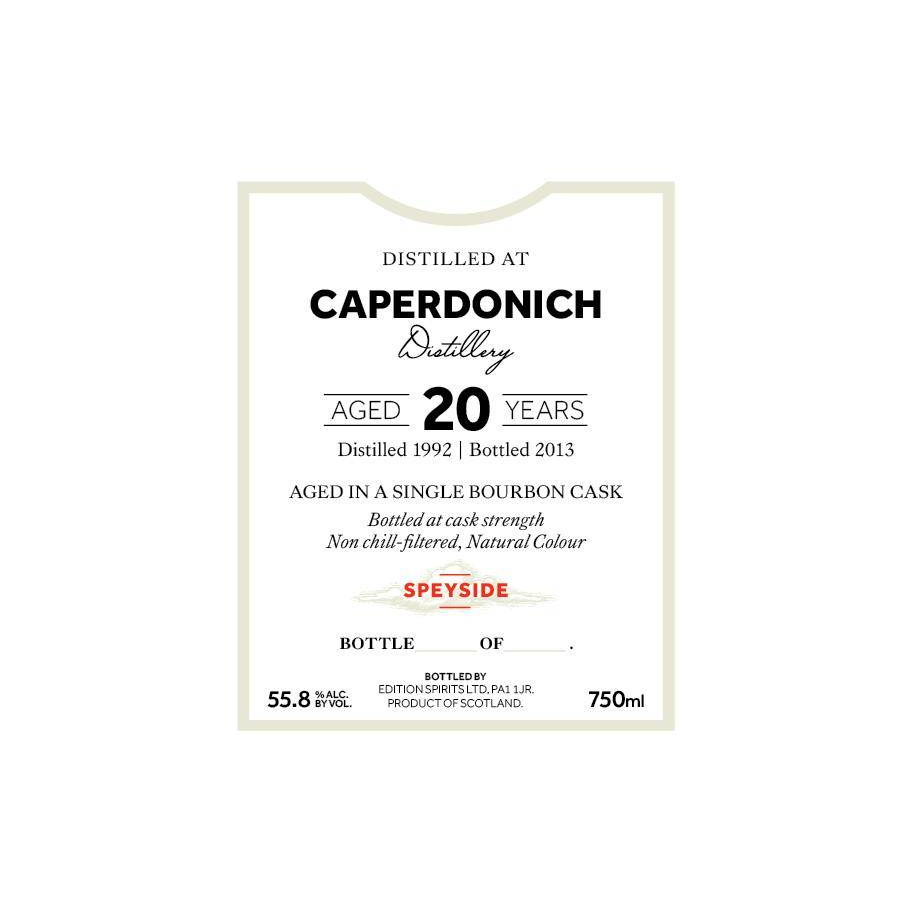 Caperdonich The First Editions 1992 20 Years Single Malt Whisky