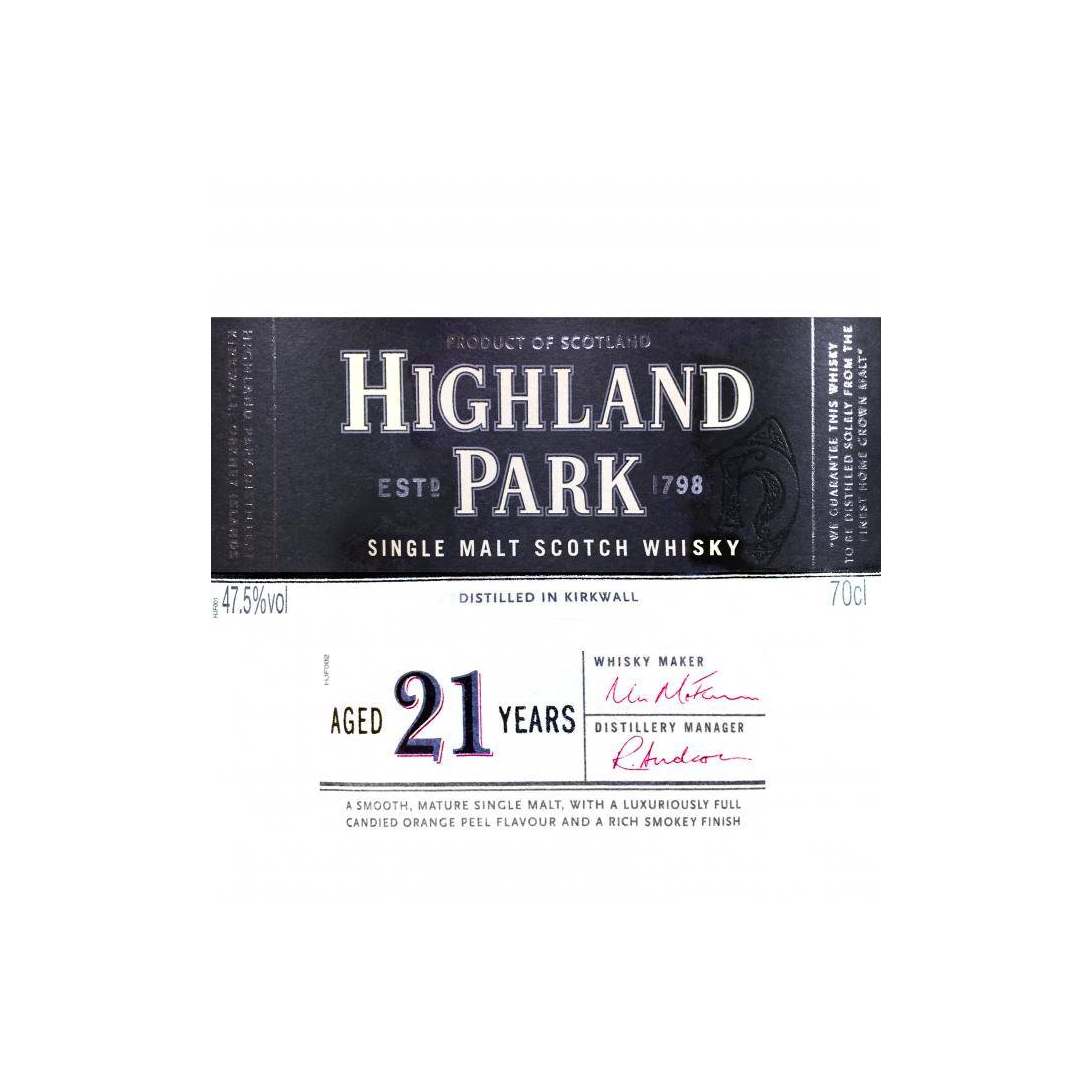 Highland Park 21 Years Single Malt Whisky 2