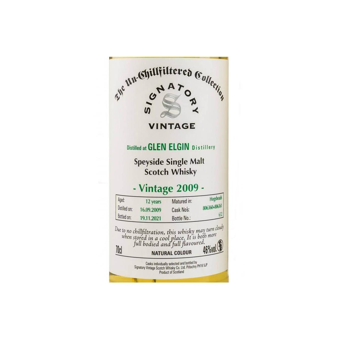 Glen Elgin The Un-Chillfiltered Collection 2009 12 Years Single Malt Whisky 3
