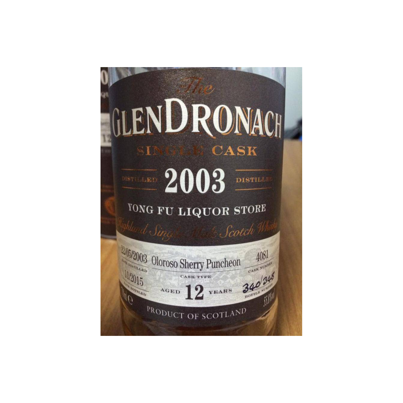 GlenDronach Single Cask 2003 12 Years Single Malt Whisky