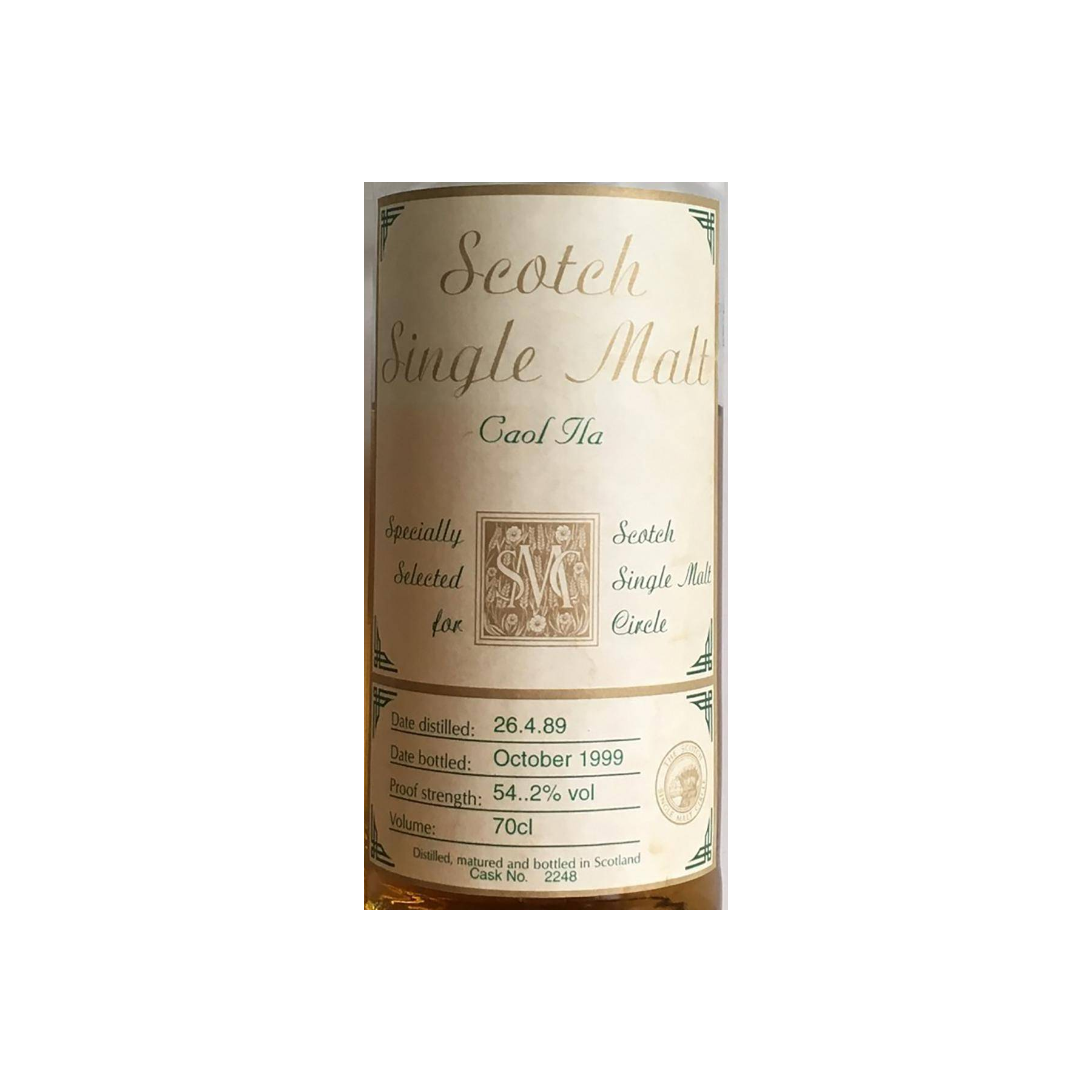 Caol Ila 1989 10 Years Single Malt Whisky