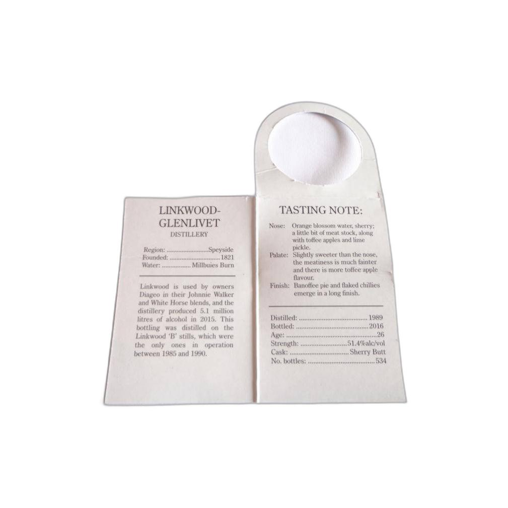 Linkwood Small Batch 1989 26 Years Single Malt Whisky 2