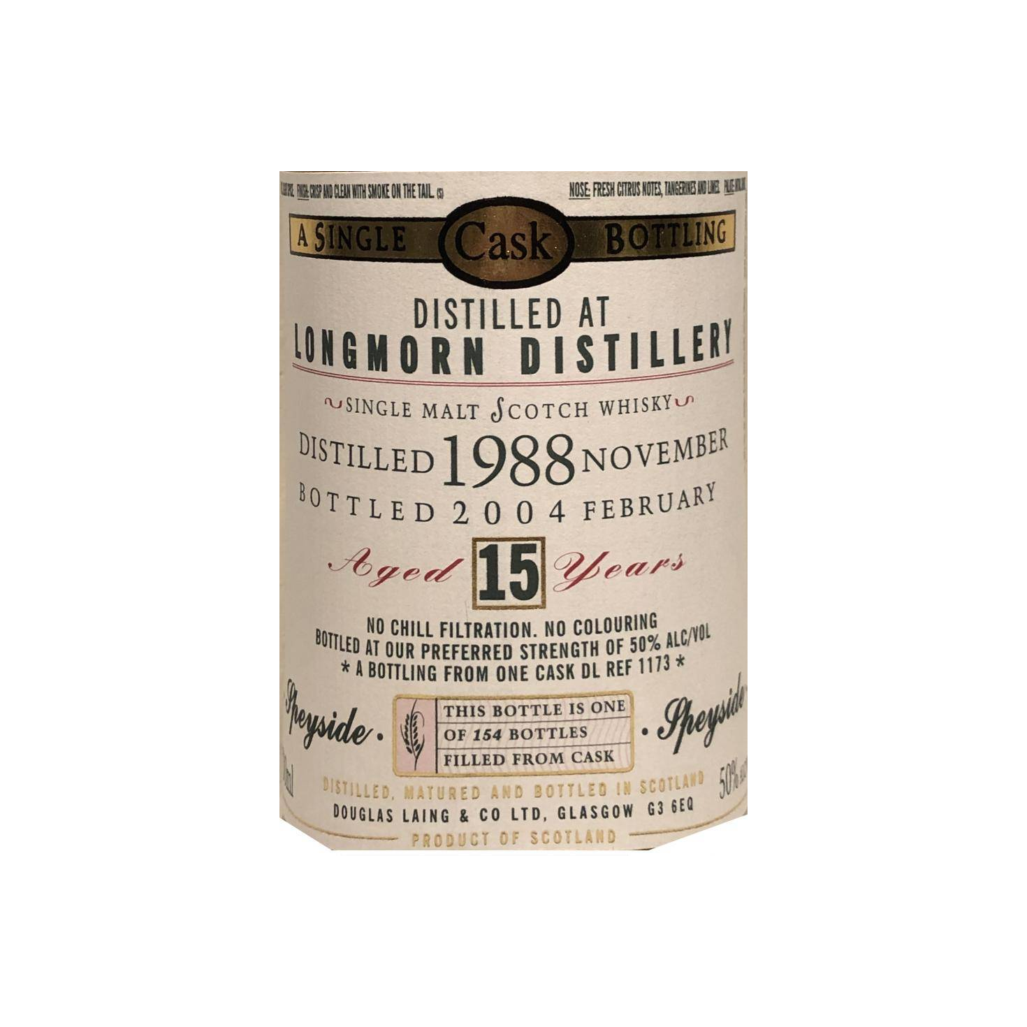 Longmorn Old Malt Cask 1988 15 Years Single Malt Whisky 3