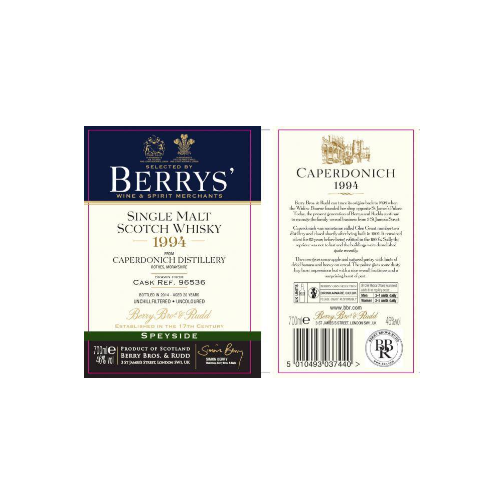 Caperdonich 1994 20 Years Single Malt Whisky 3