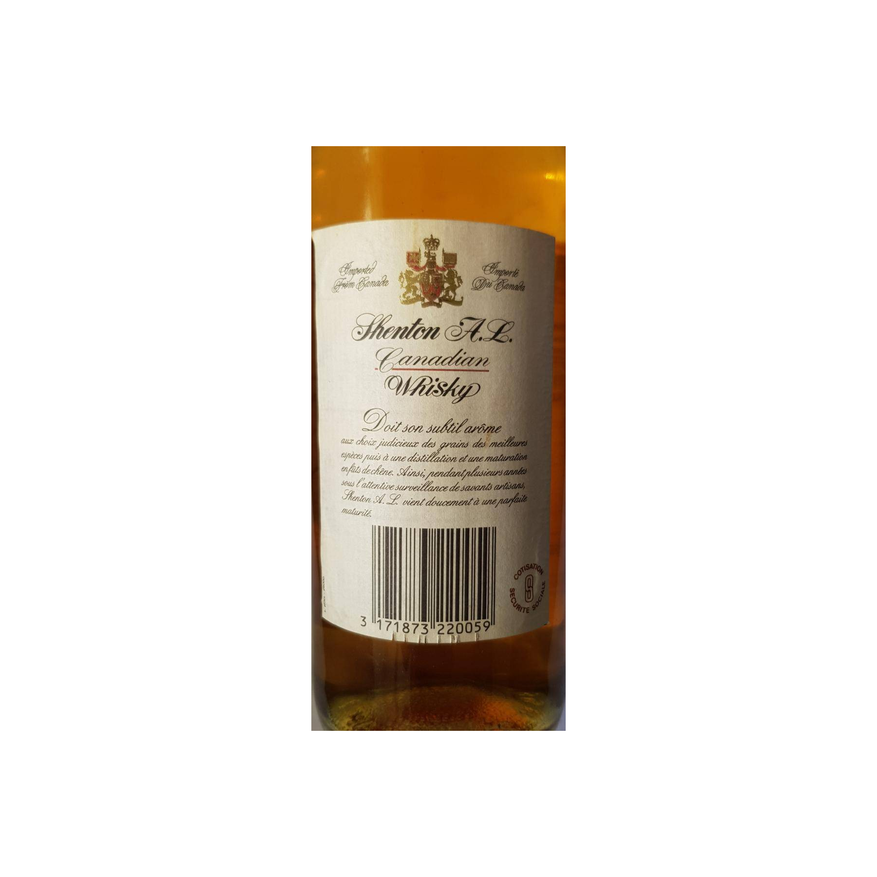 Shenton A. L. Canadian Whisky 3