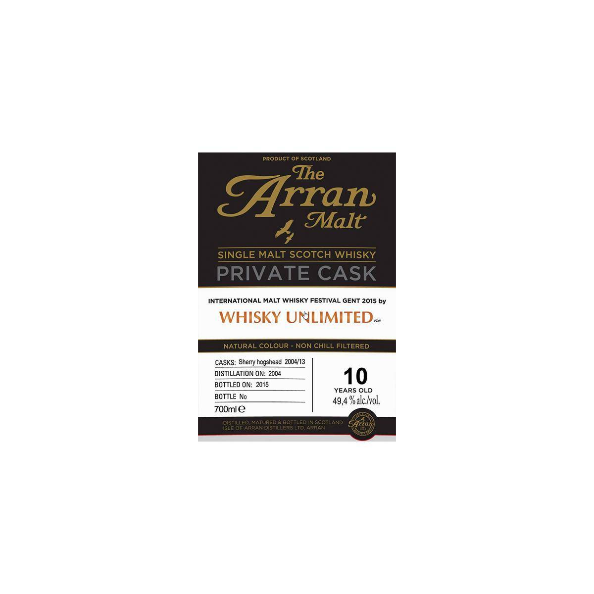 Arran Private Cask 2004 10 Years Single Malt Whisky