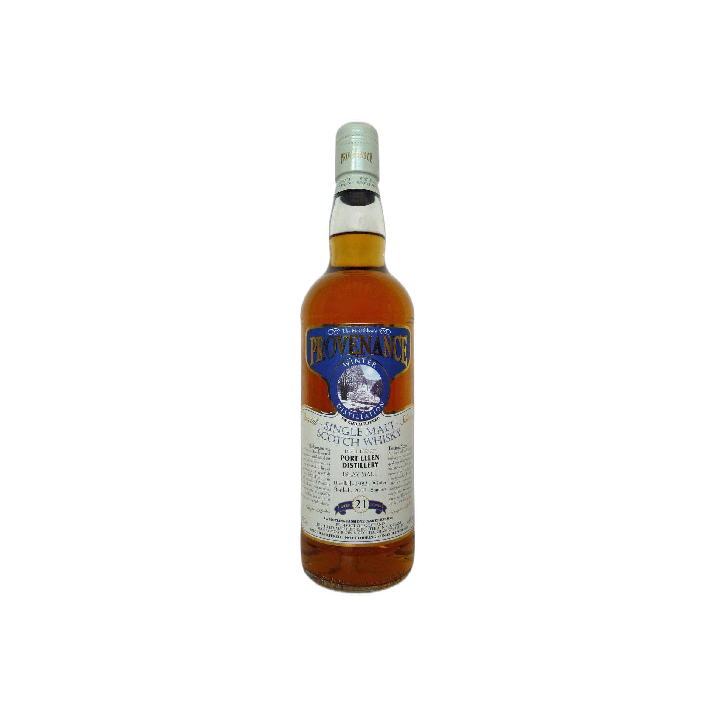 Port Ellen McGibbon's Provenance 1982 21 Years Single Malt Whisky