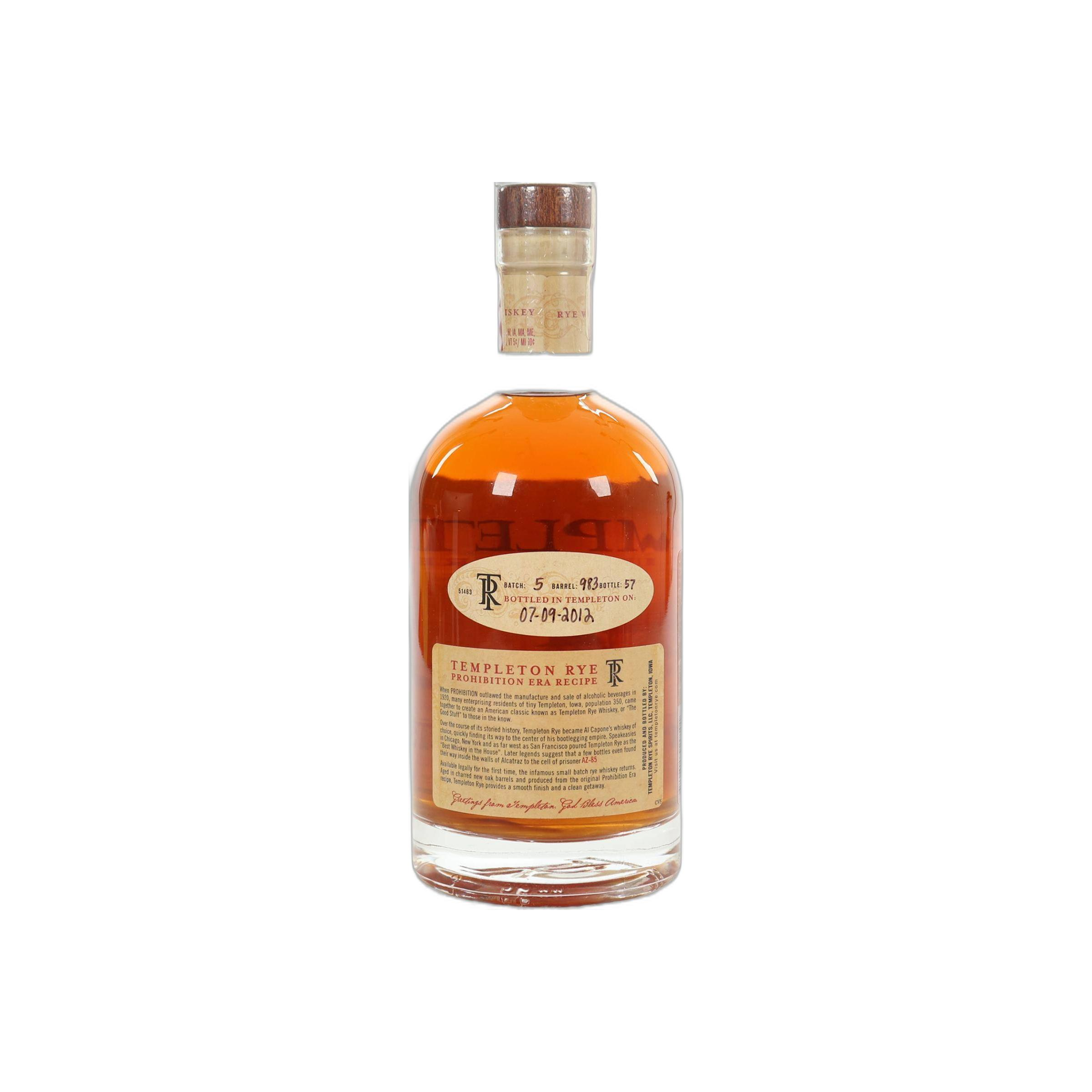 Templeton Rye Whisky 2